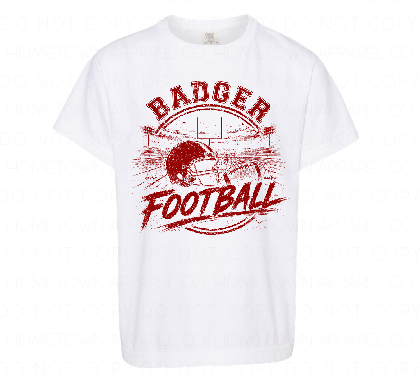 Badgers Football Comfort Colors Tee
