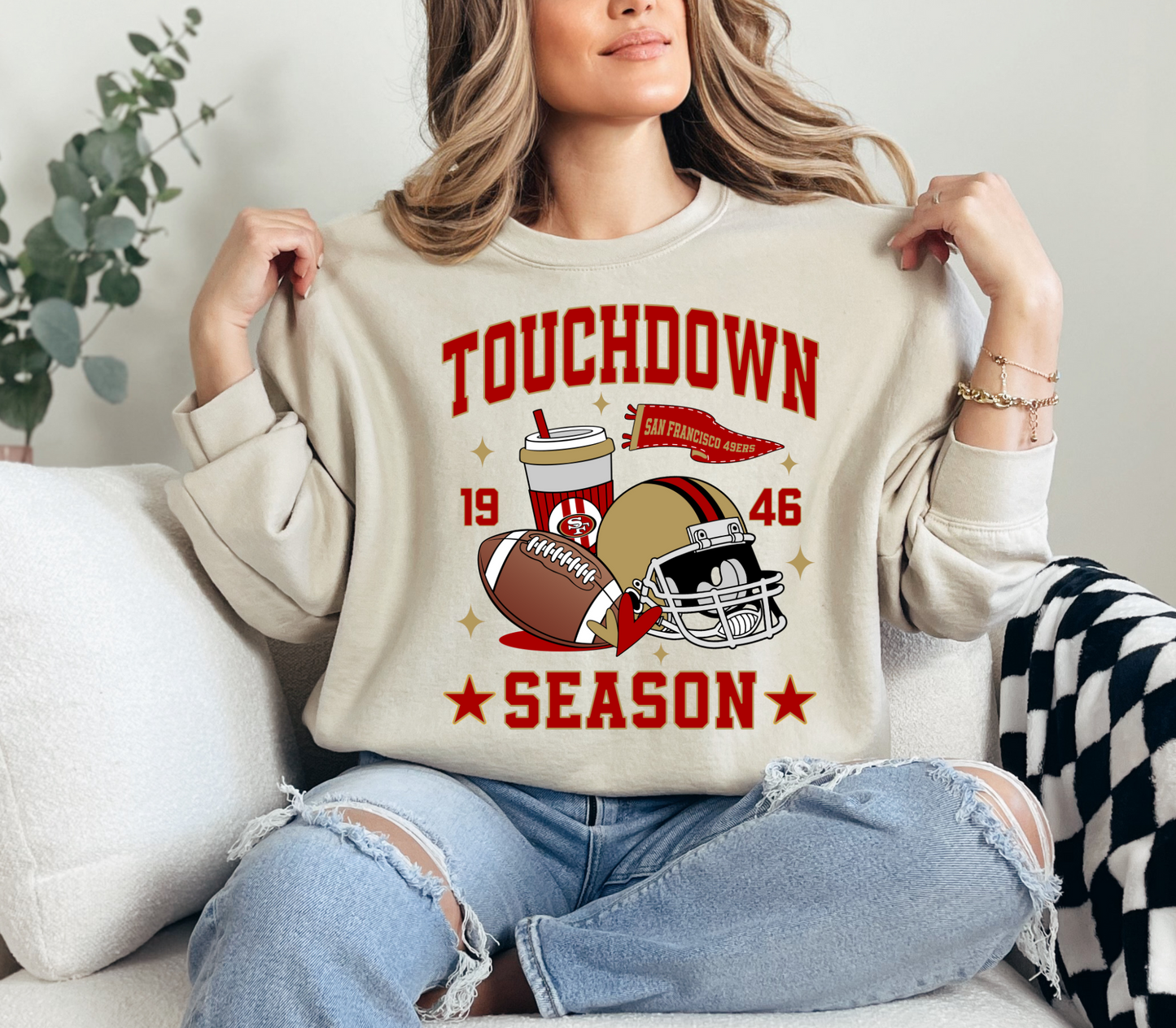 Touchdown Season NFL Crewneck Sweatshirts