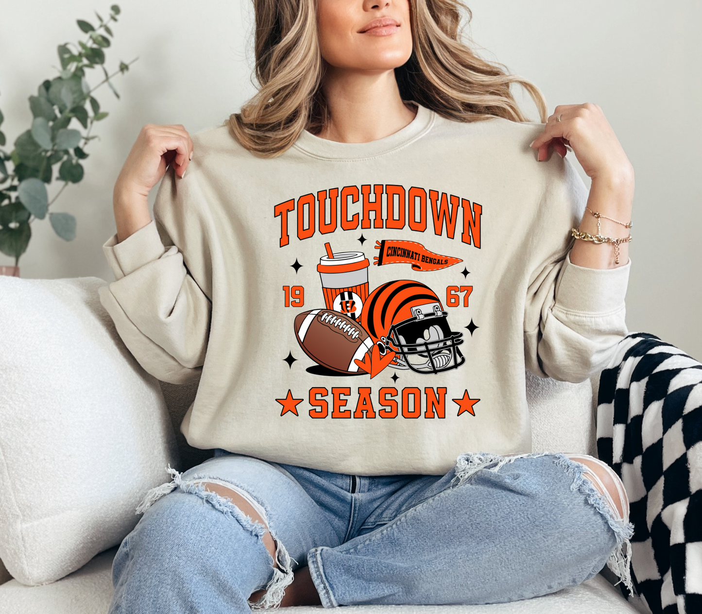 Touchdown Season NFL Crewneck Sweatshirts