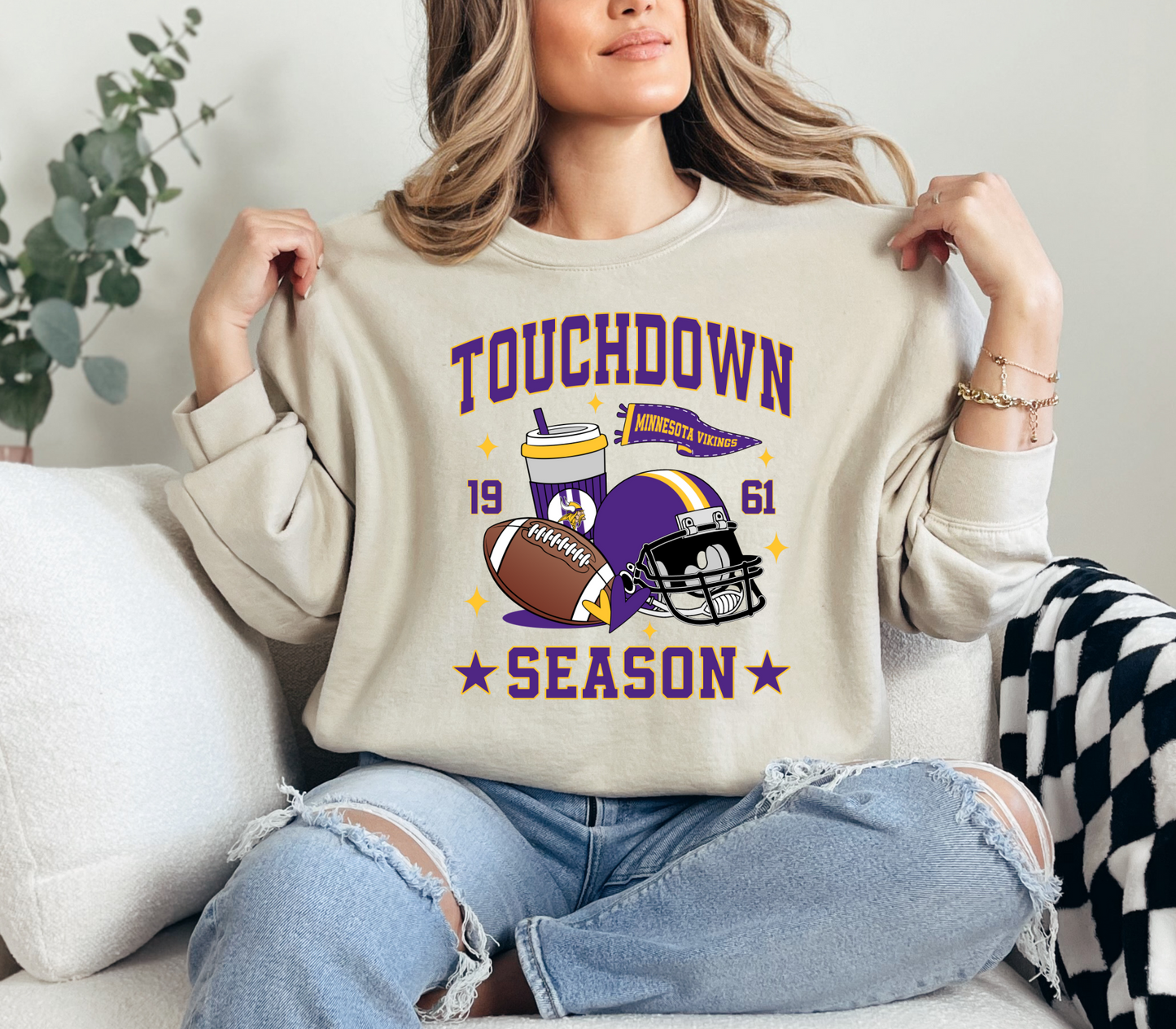 Touchdown Season NFL Crewneck Sweatshirts