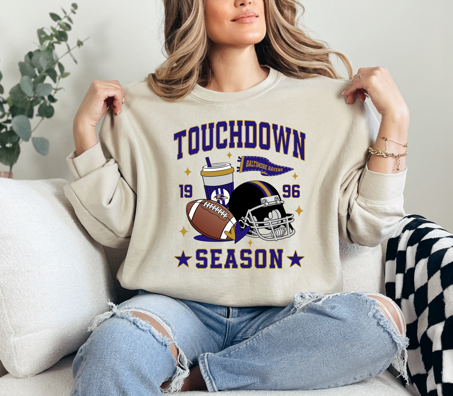 Touchdown Season NFL Crewneck Sweatshirts