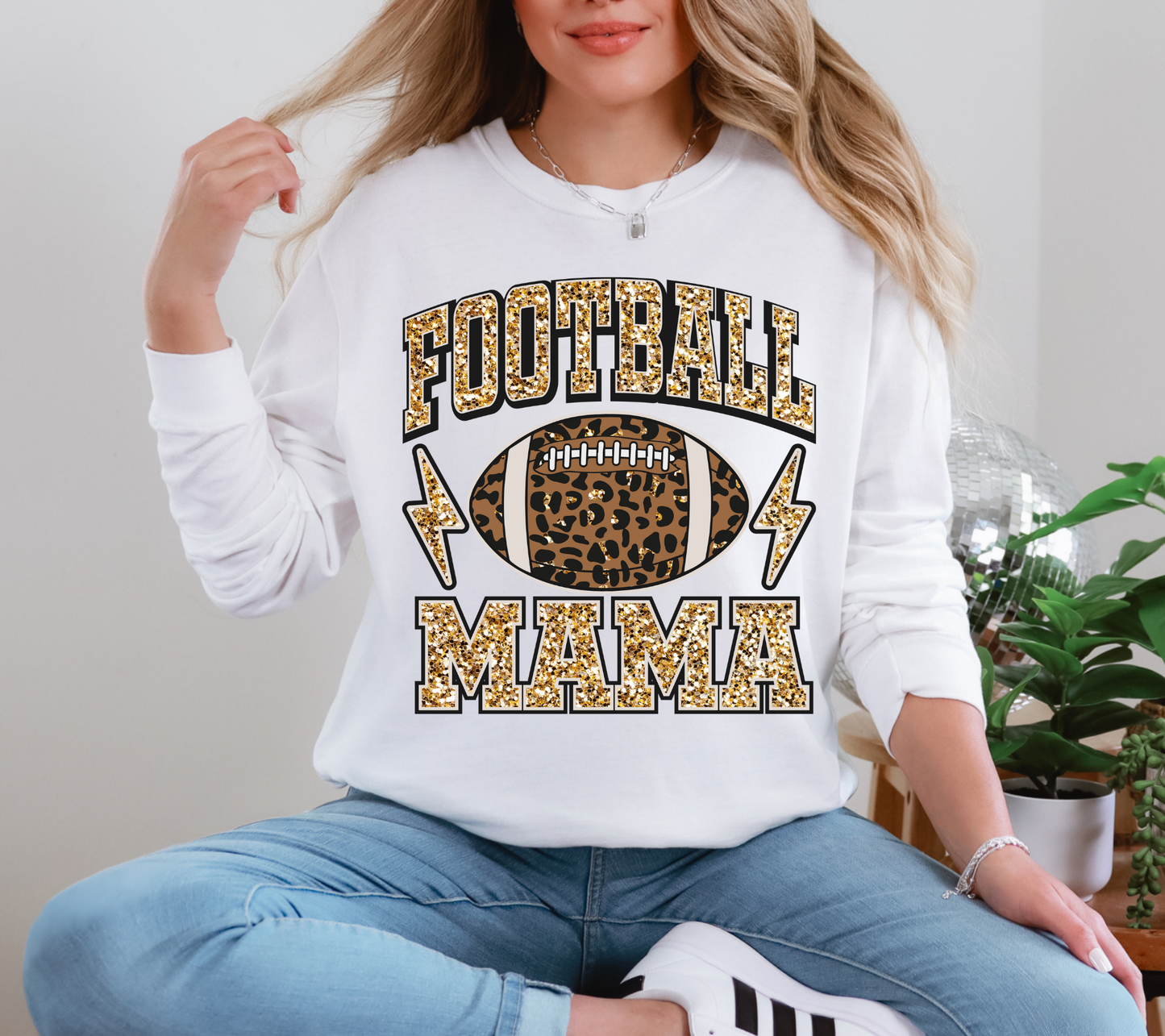 Gold Sequin Football Mama