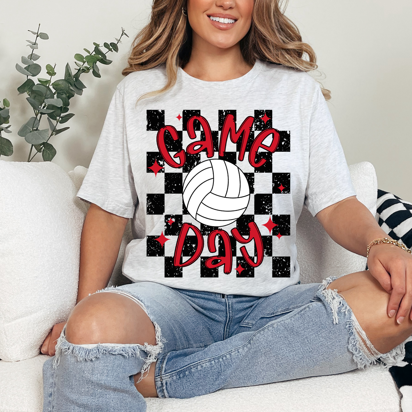 Game Day Volleyball Checkered