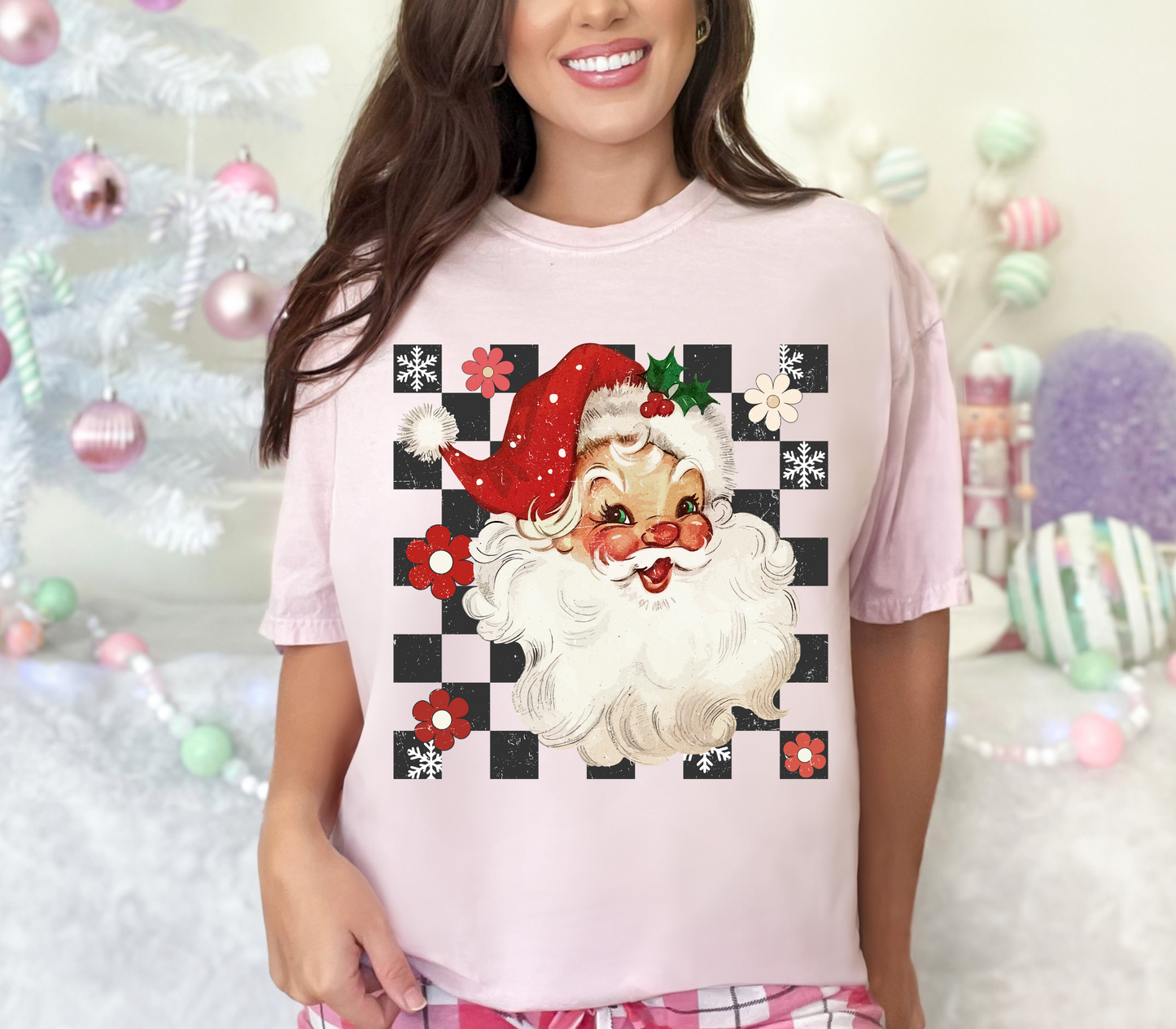 Retro Santa with Checks