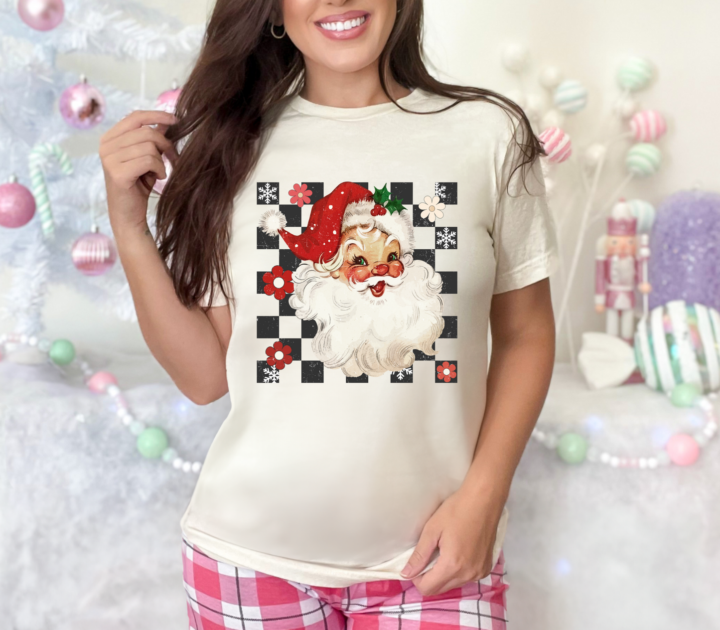 Retro Santa with Checks