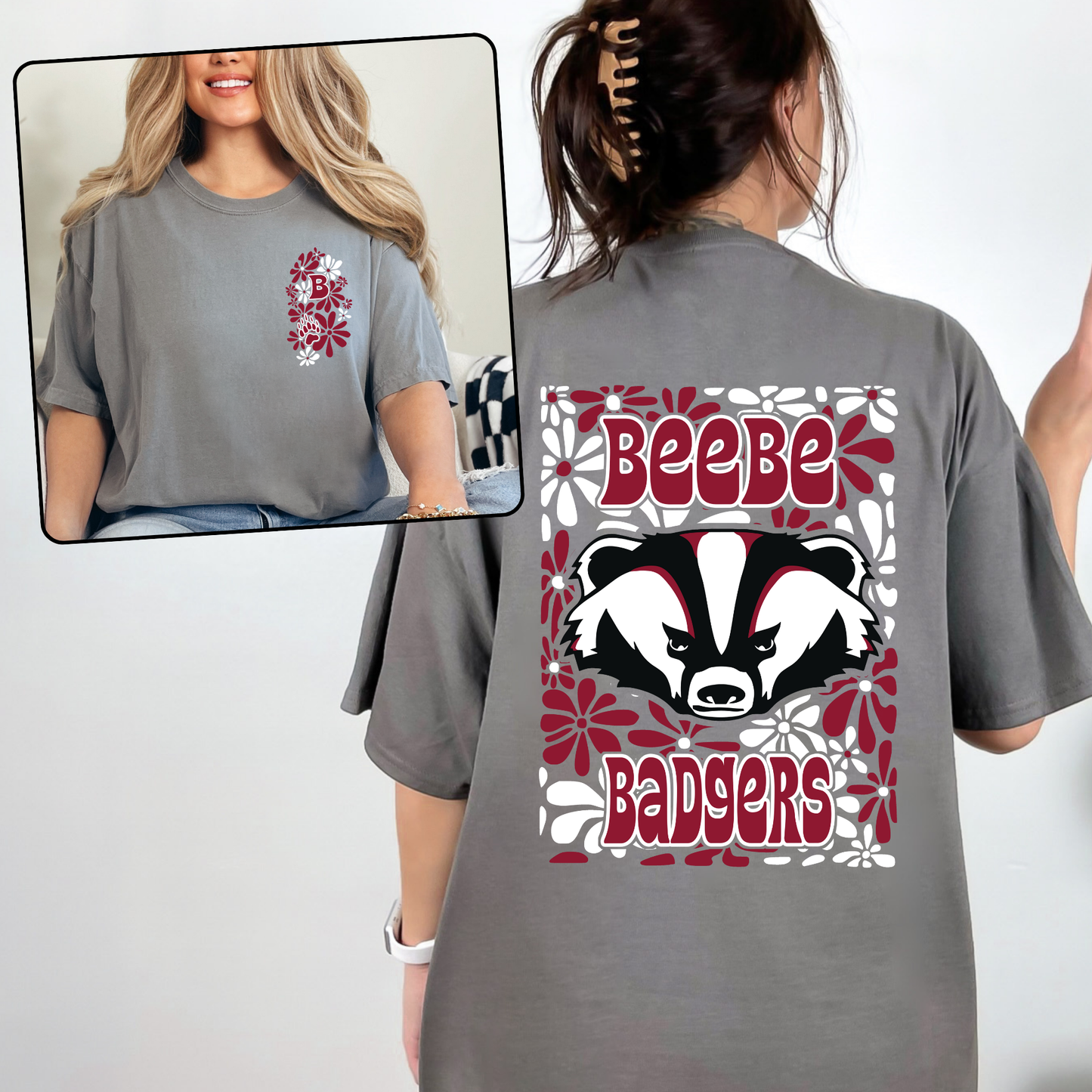 Floral Beebe Badgers Tee