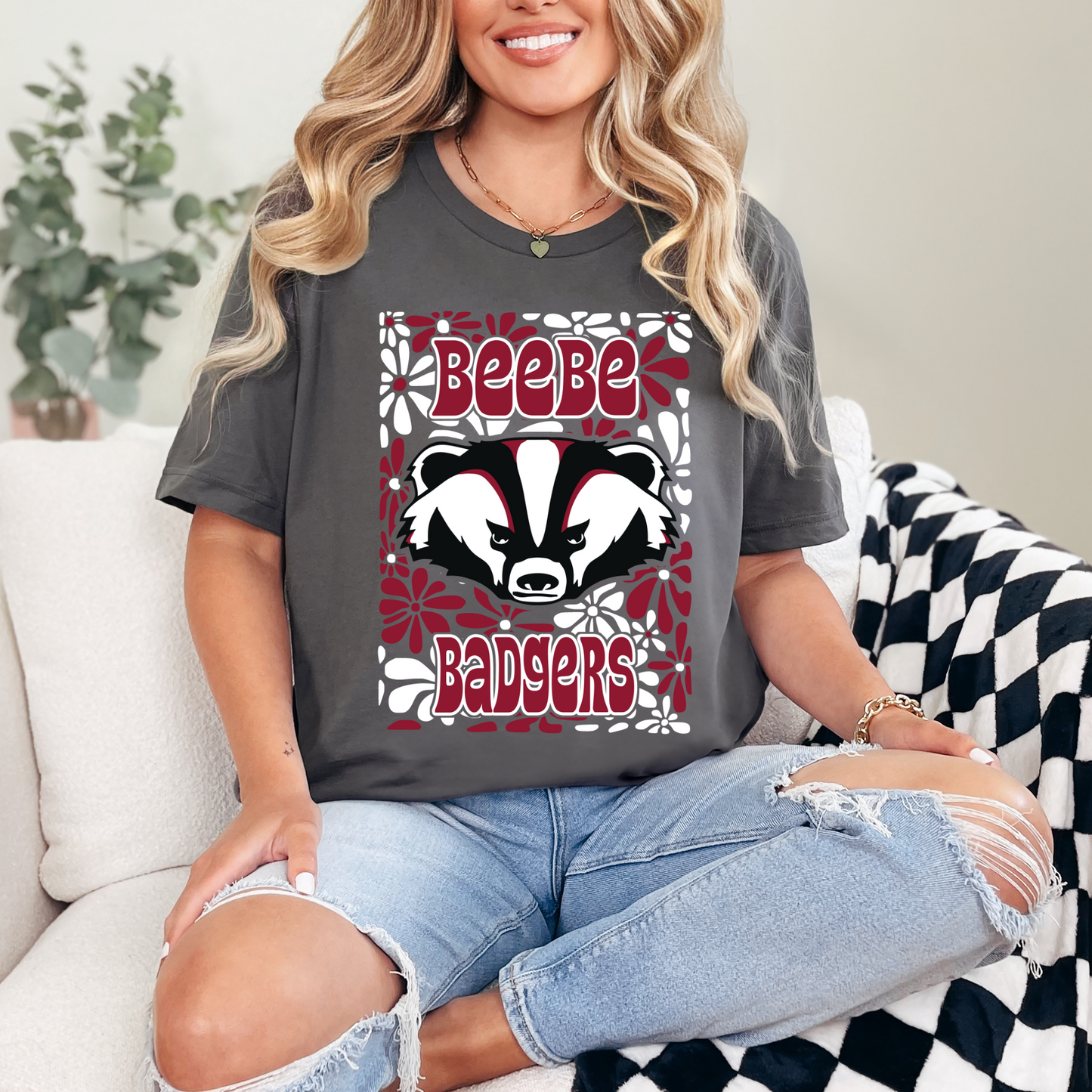 Floral Beebe Badgers Tee