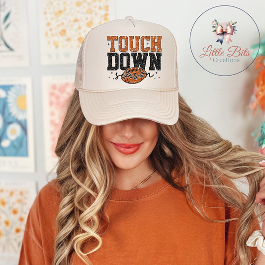 Touch Down Glitter Trucker Hat