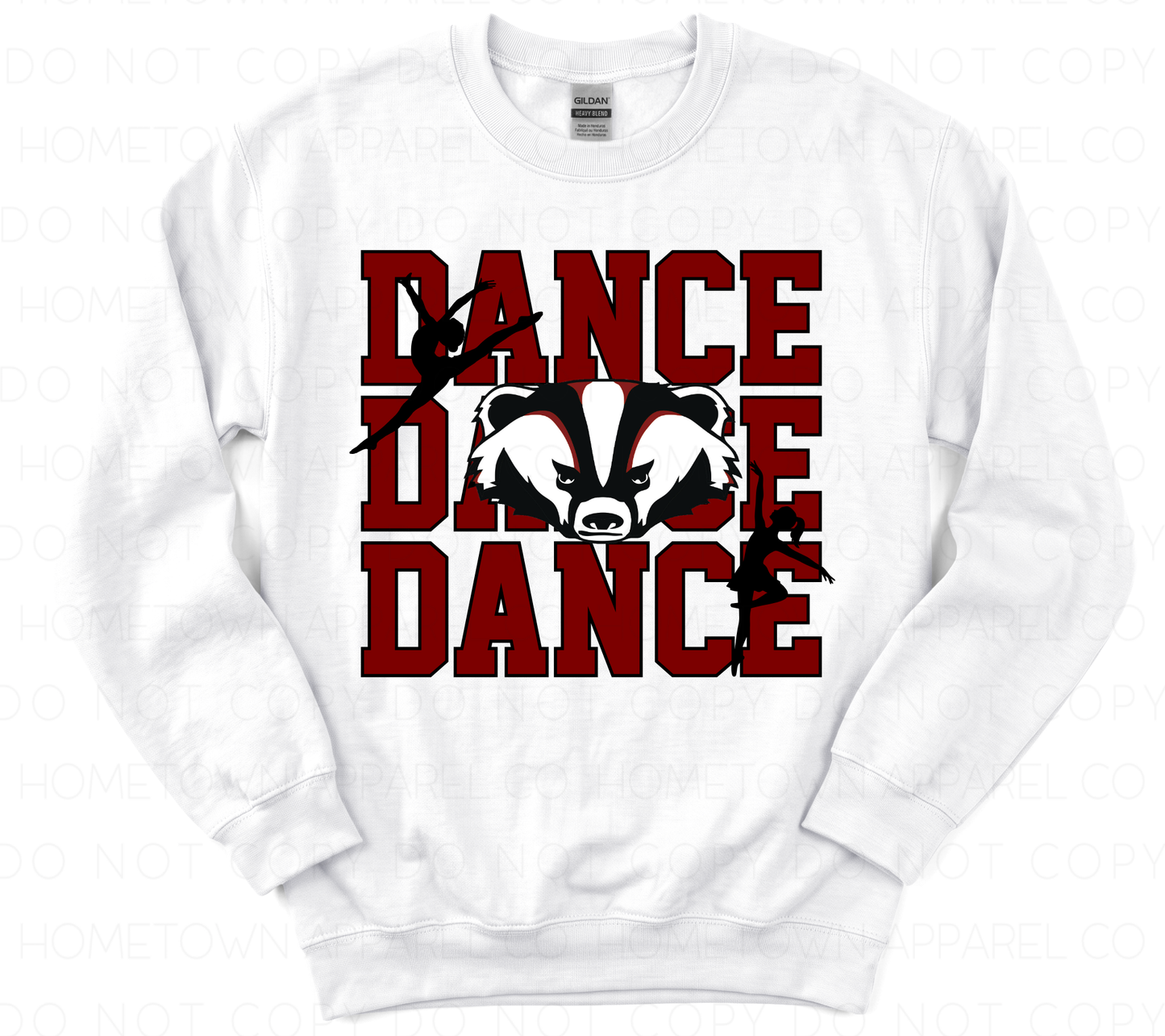 DANCE WITH BADGER HEAD SWEATSHIRT