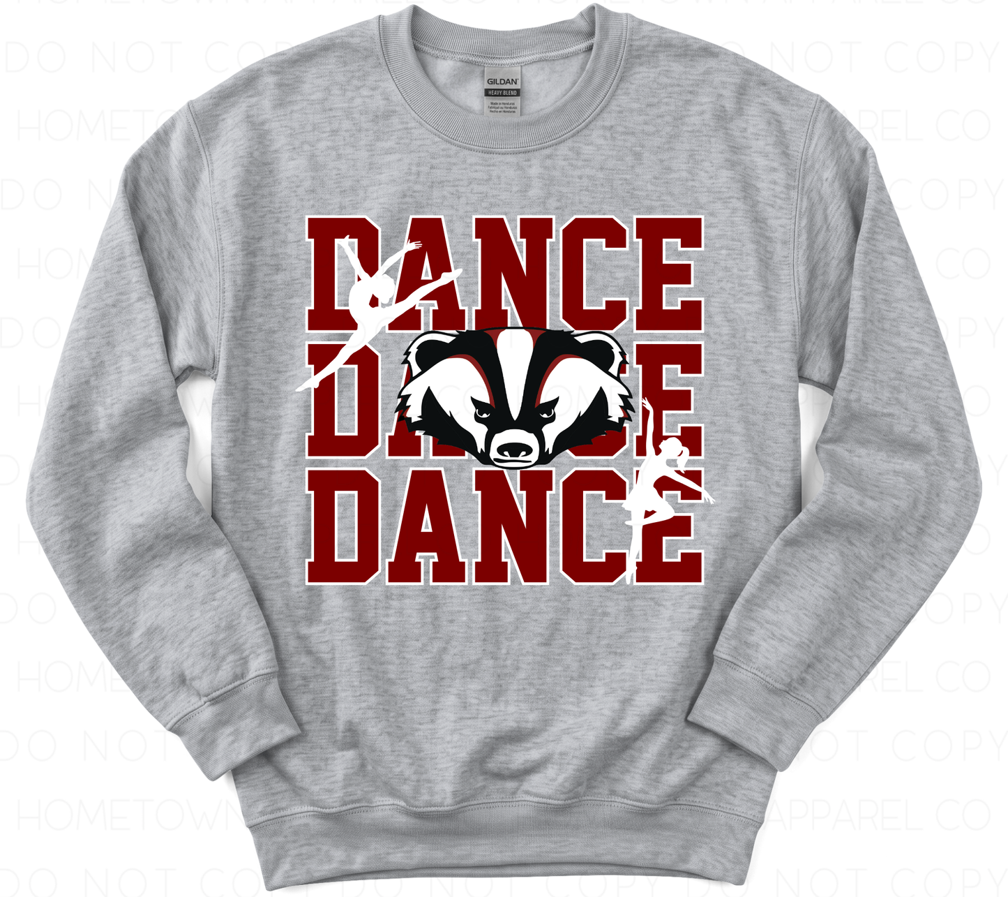DANCE WITH BADGER HEAD SWEATSHIRT