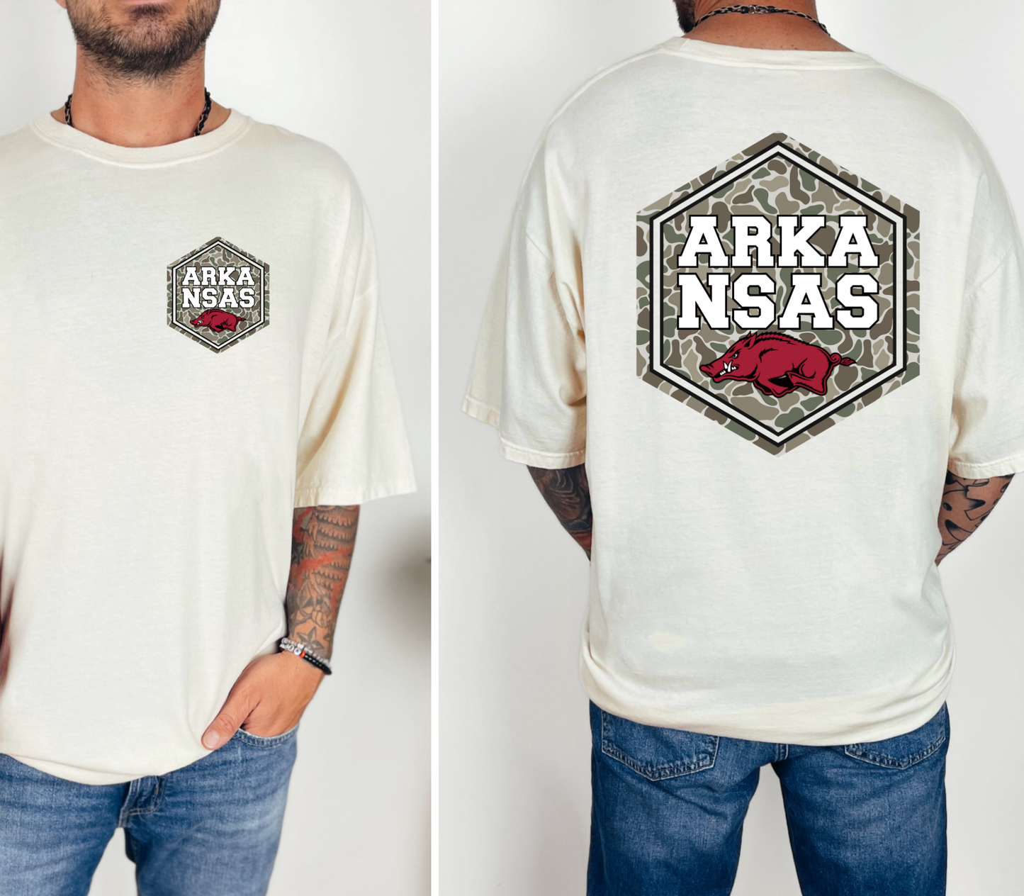 Camo Arkansas Patch Tee