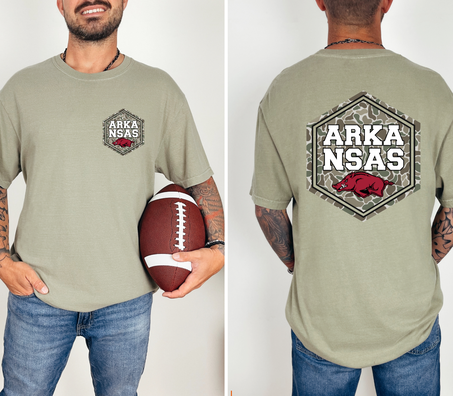 Camo Arkansas Patch Tee