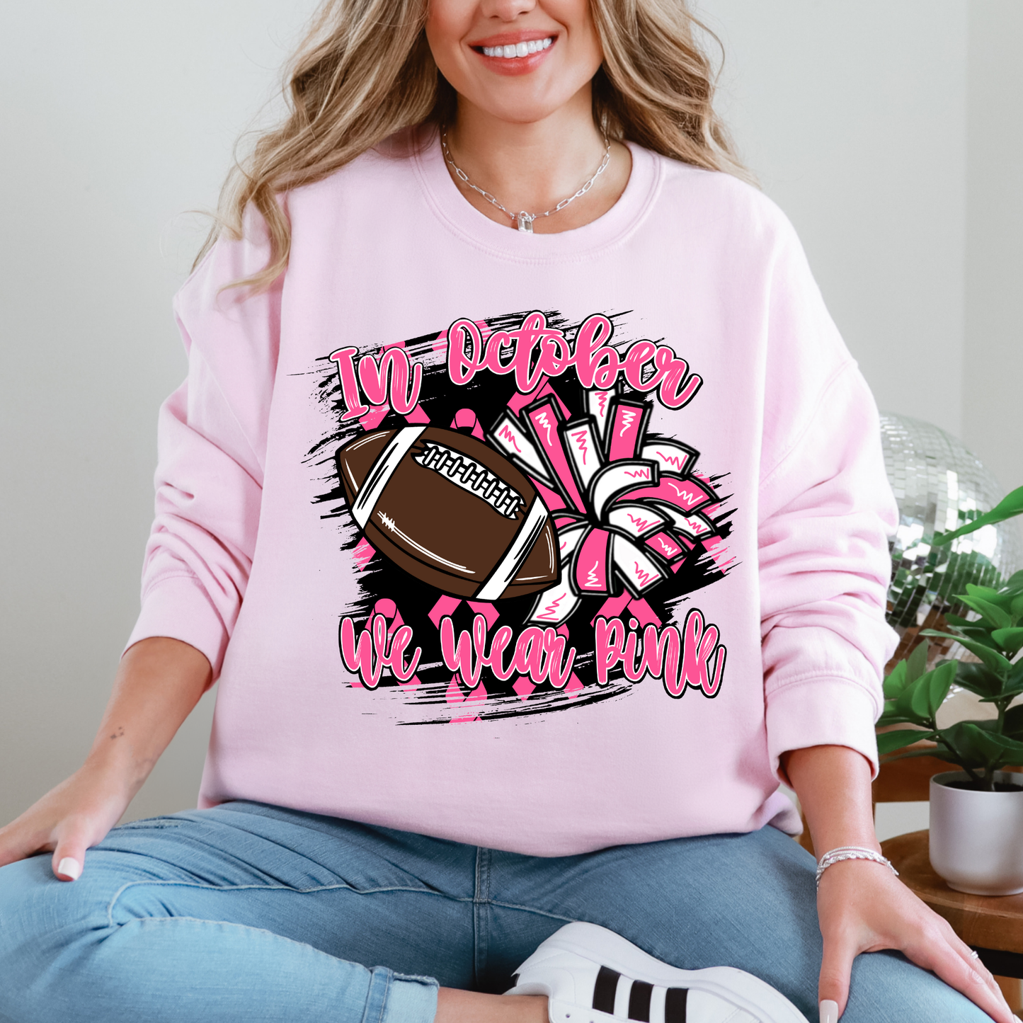 In October We Wear Pink-Football & Cheer