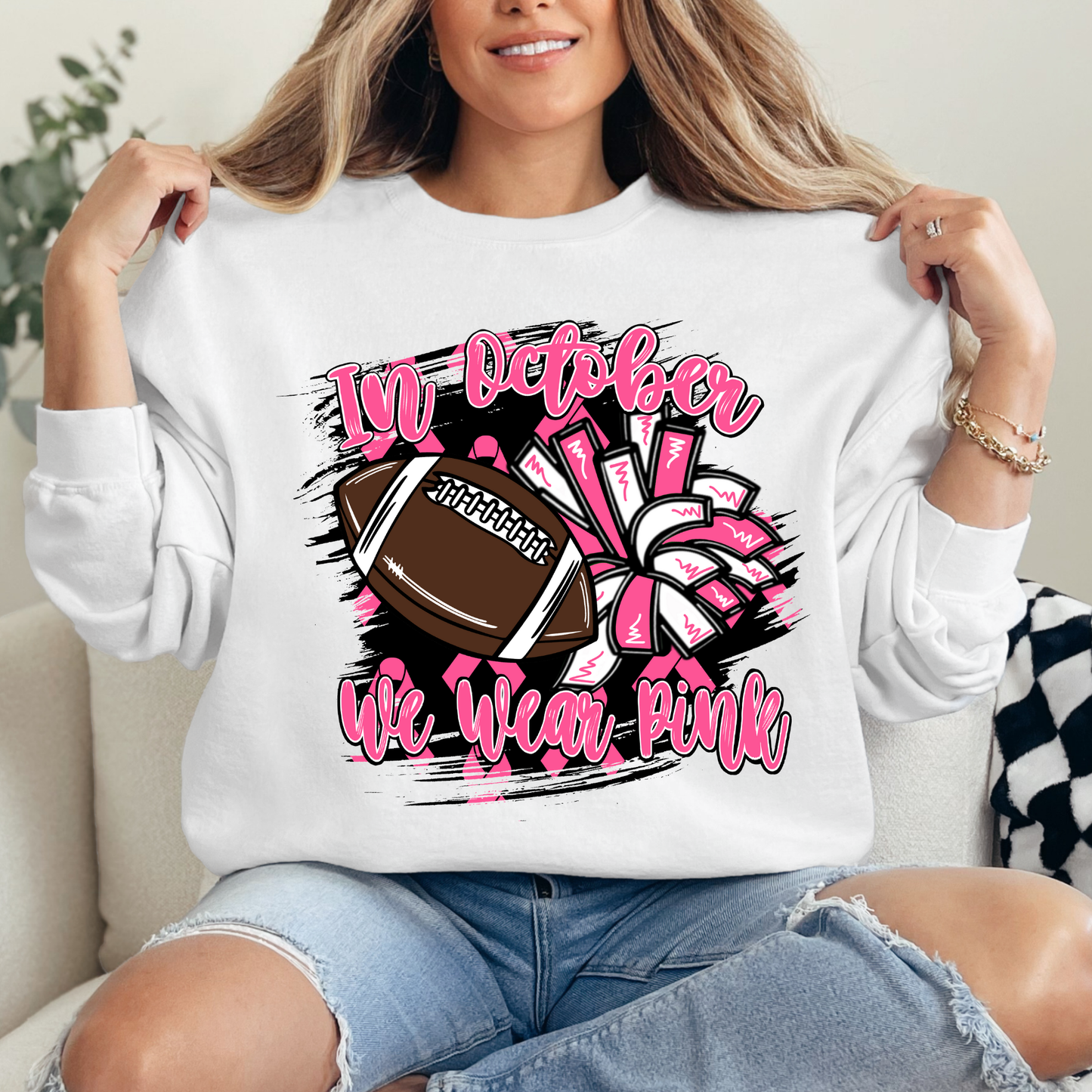 In October We Wear Pink-Football & Cheer