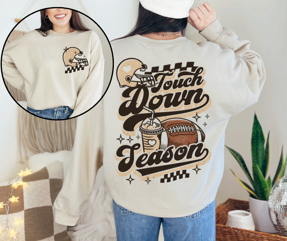 Touch Down Season Front & Back Sweatshirt