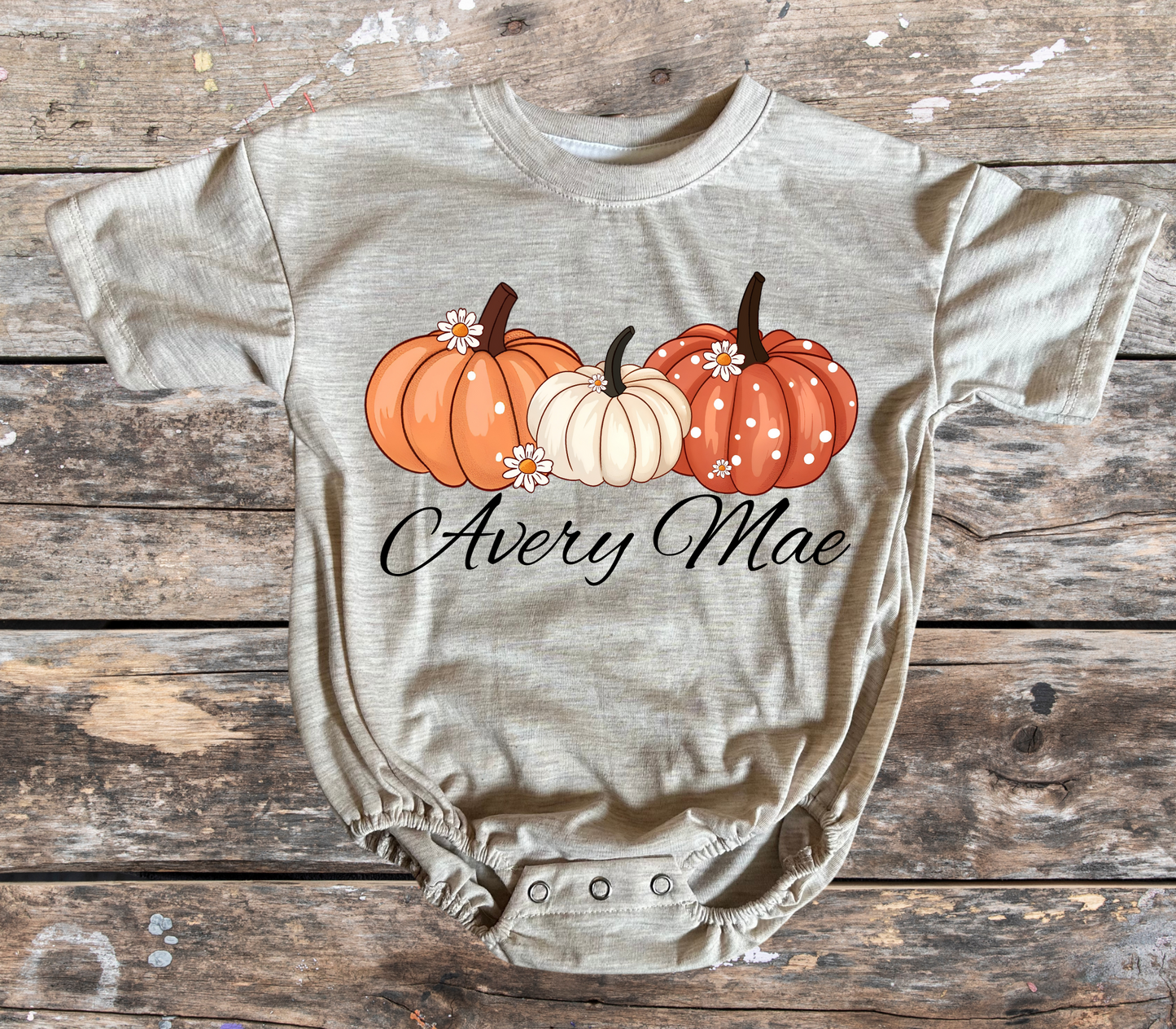 Preppy Pumpkins Name Infant & Toddler