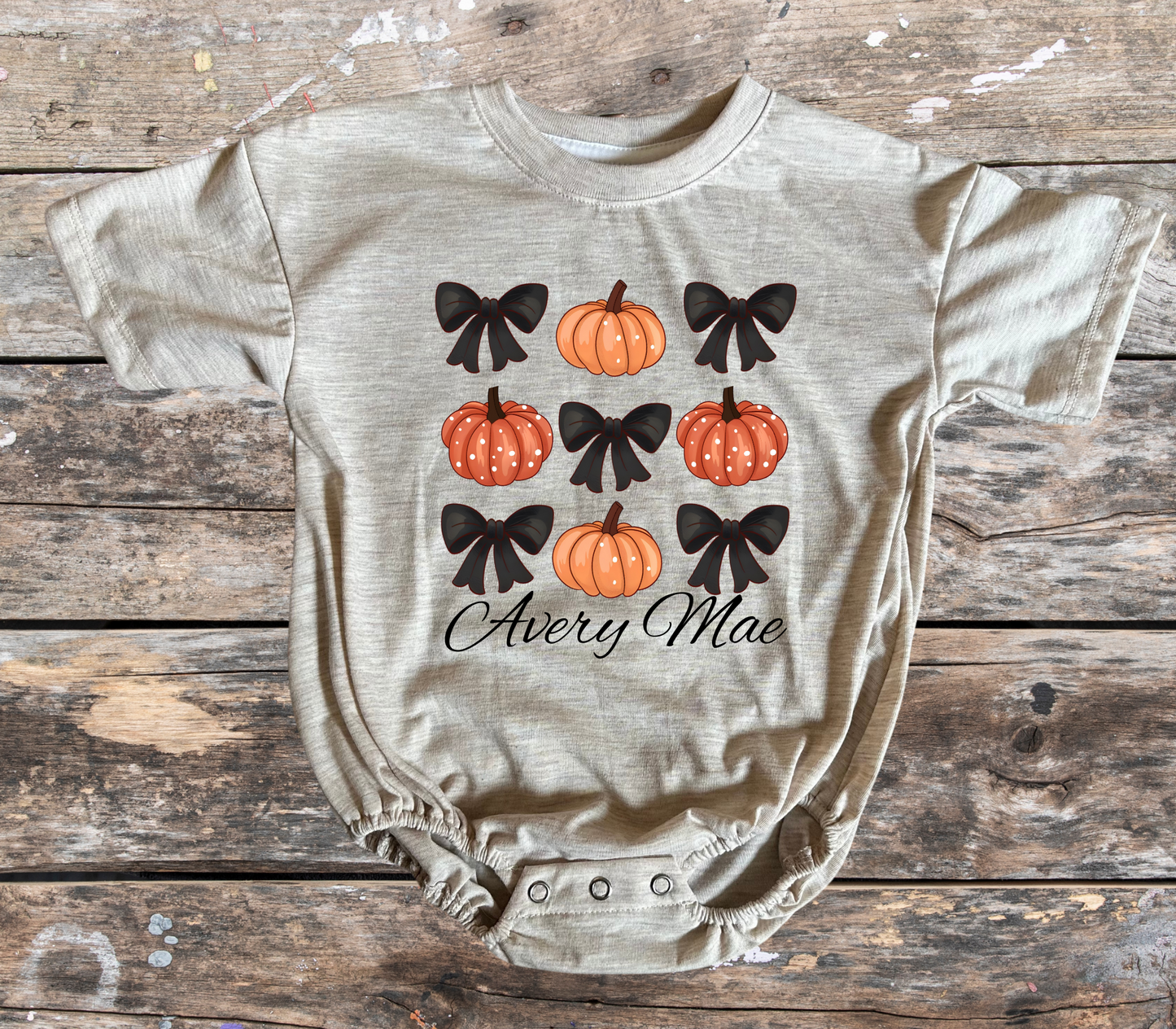 Preppy Pumpkins w/Coquette Bow Infant & Toddler