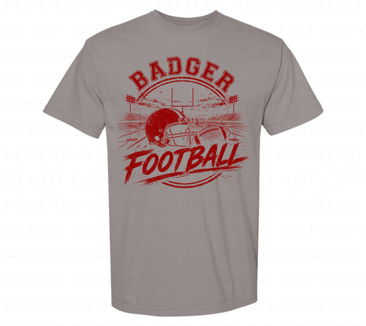 Badgers Football Comfort Colors Tee