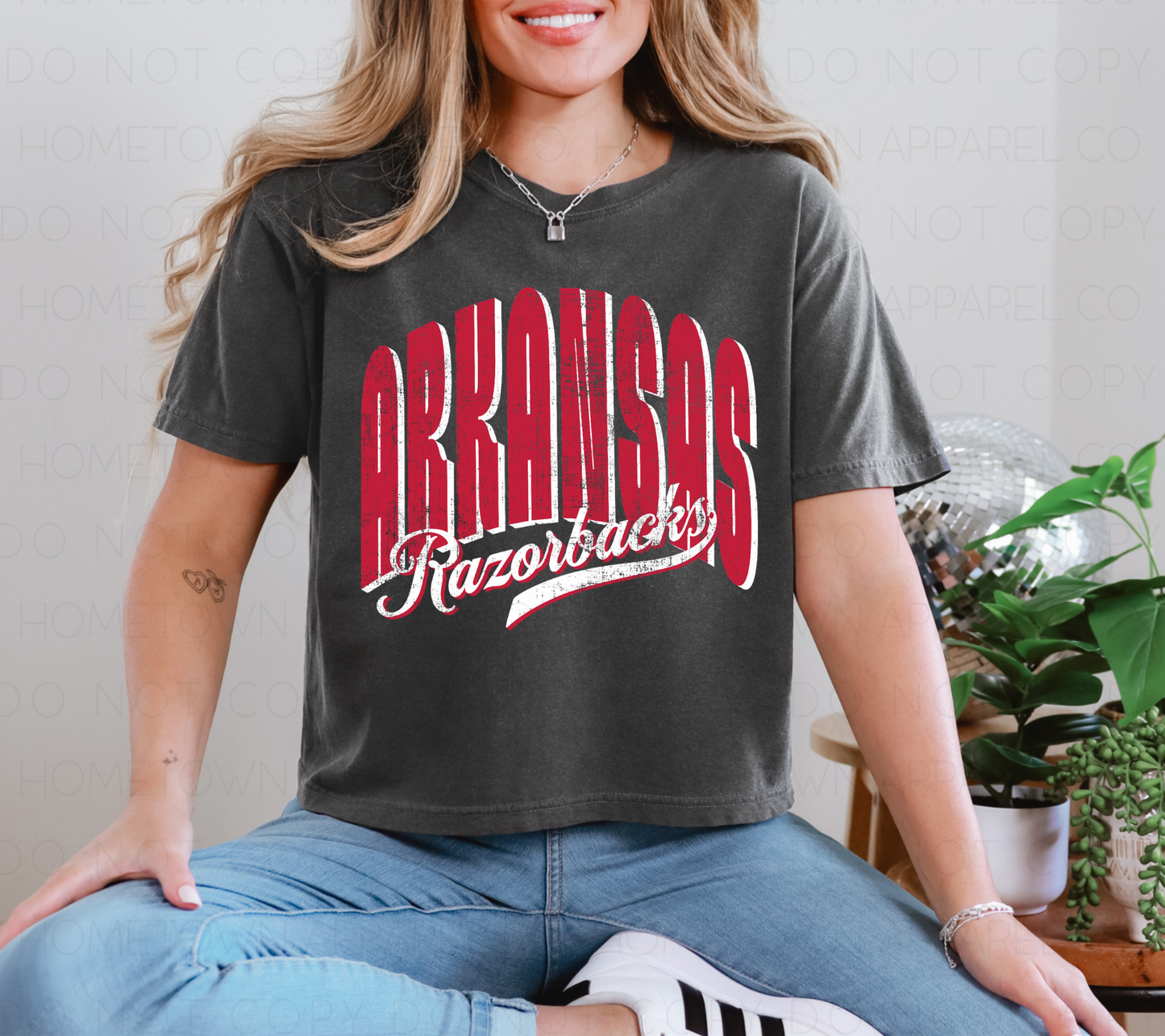 Vintage Arkansas Razorbacks Boxy Tee
