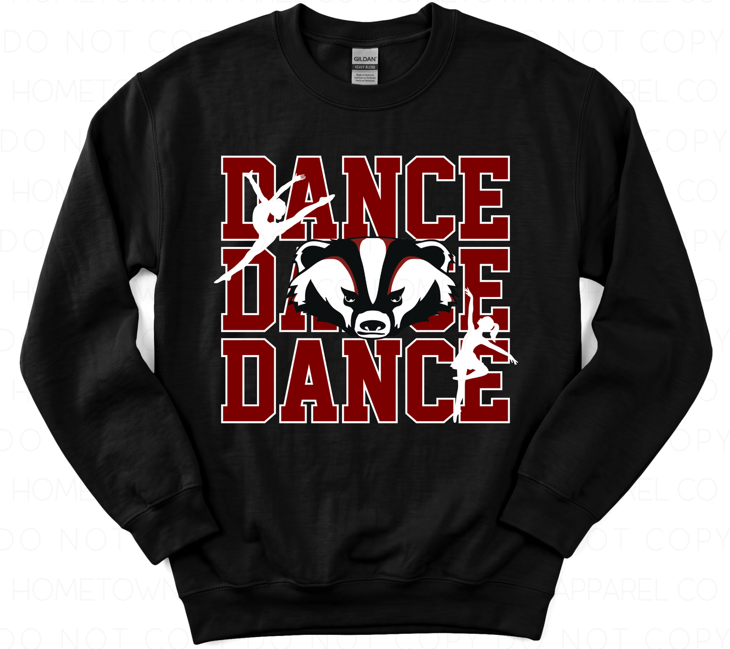 DANCE WITH BADGER HEAD SWEATSHIRT