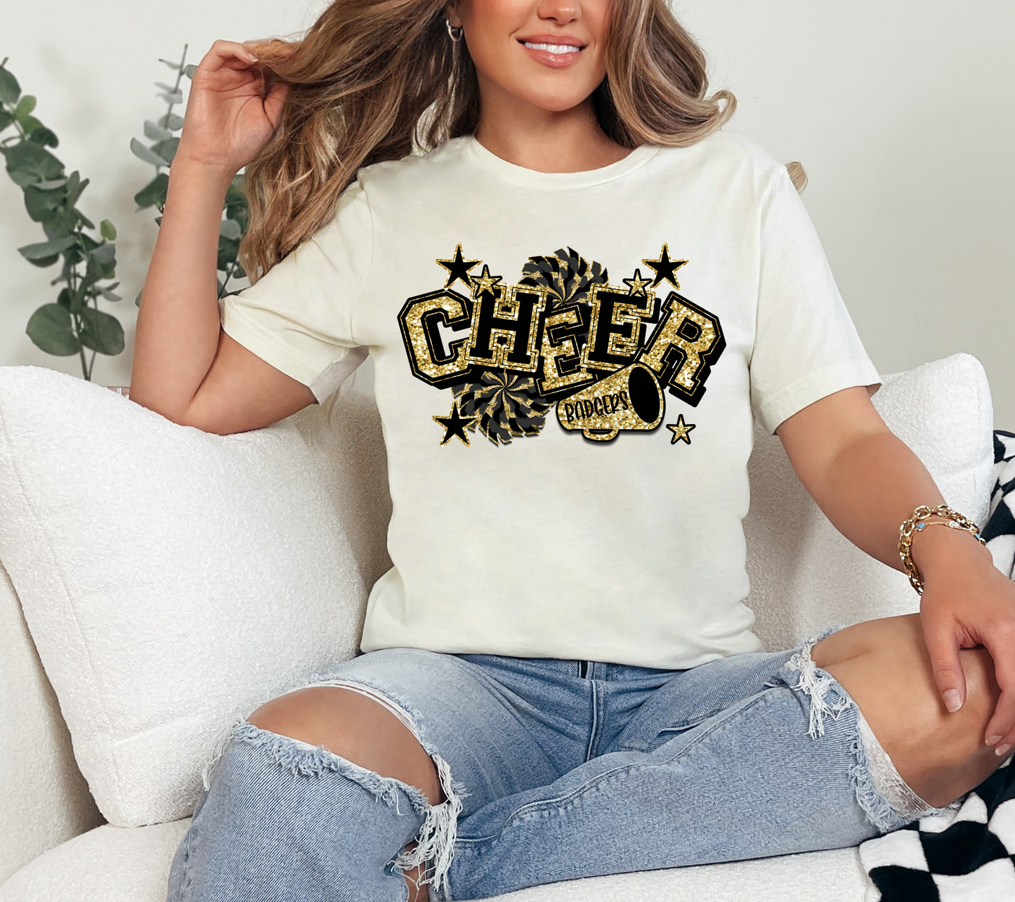 Cheer Gold Glitter