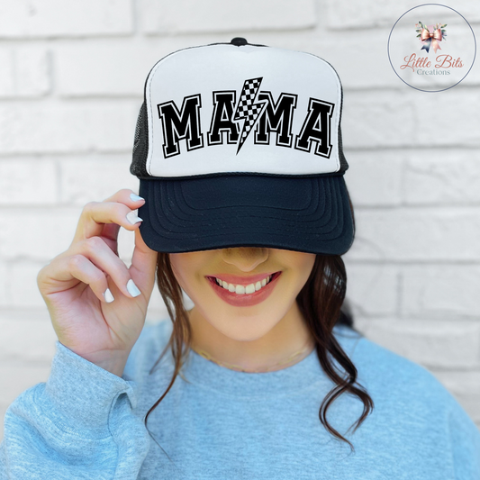 Mama Lightening Bolt Trucker Hat