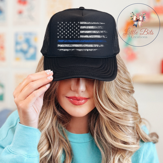 Thin Blue Line Trucker Hat