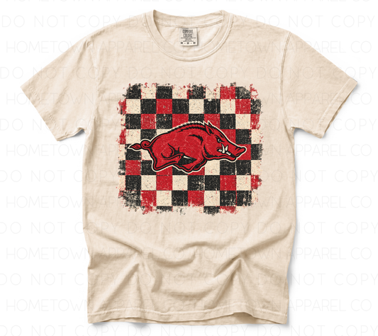 Checkered Razorback Tee
