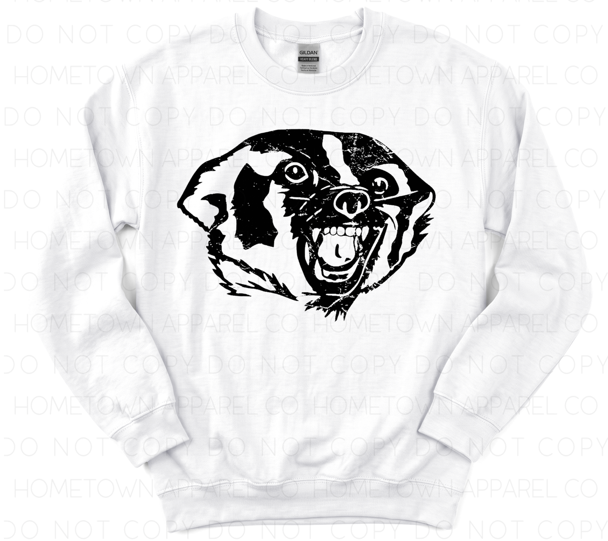 Retro Badger Mascot Sweatshirt
