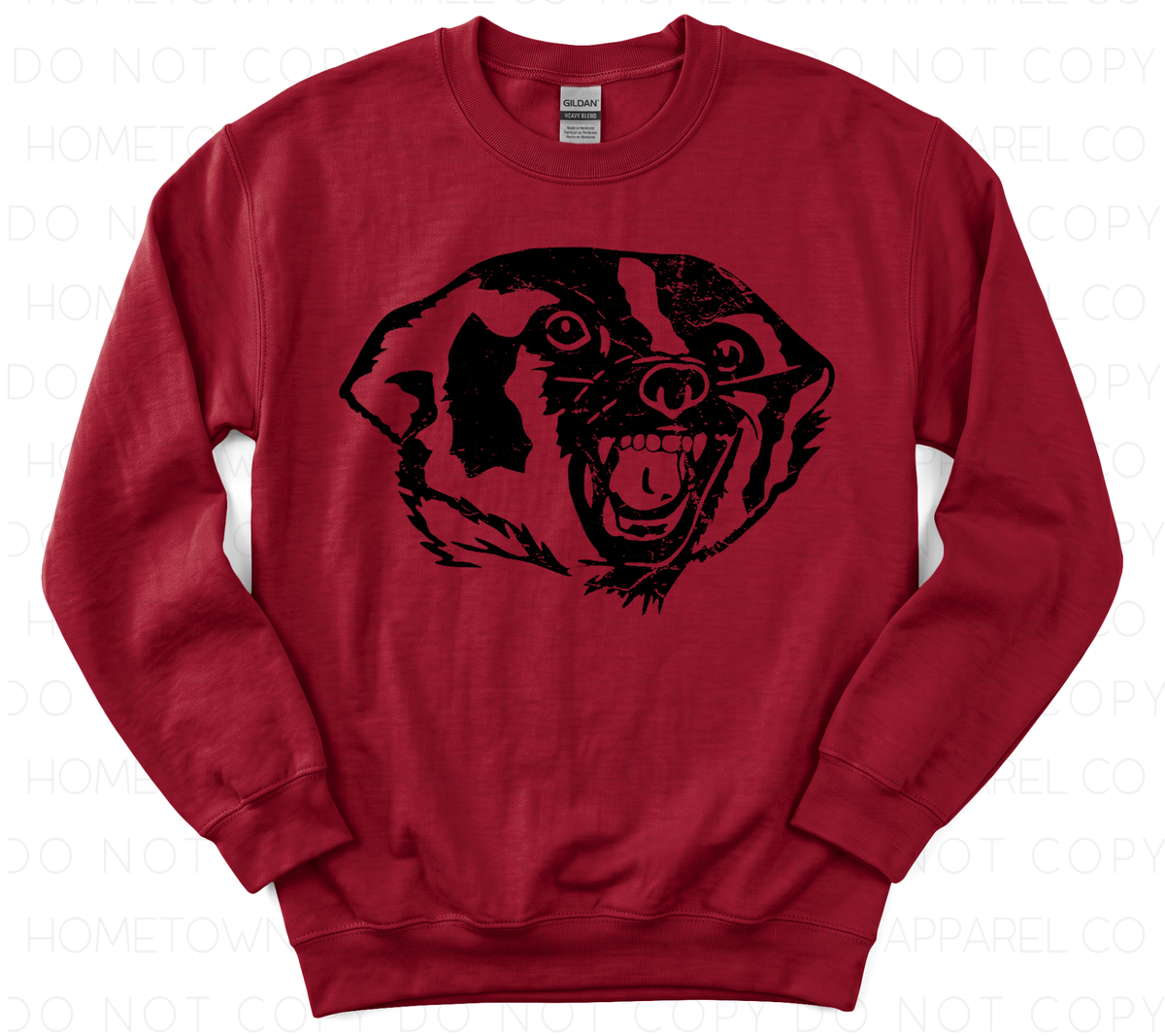 Retro Badger Mascot Sweatshirt
