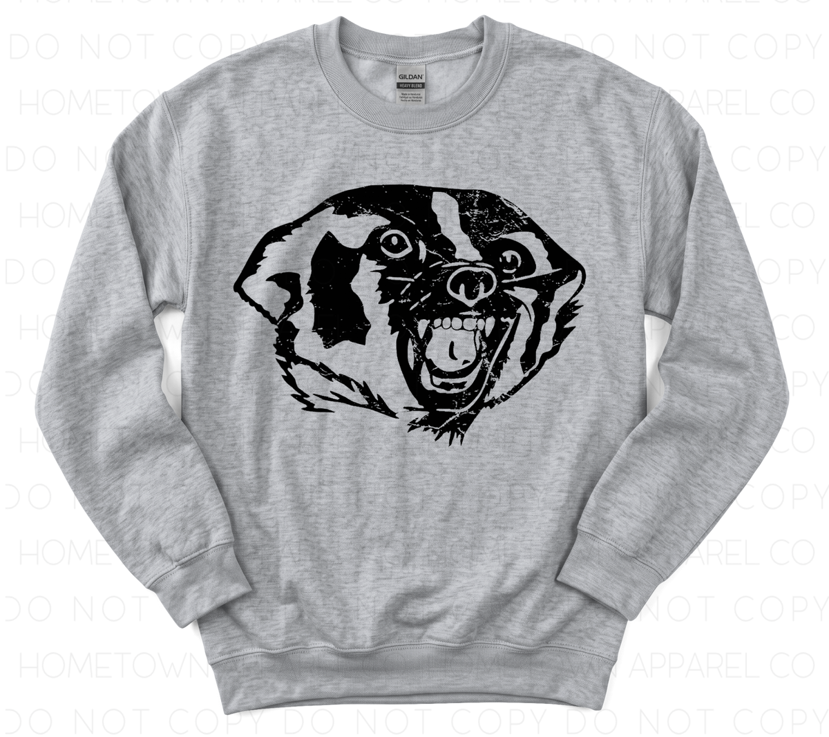 Retro Badger Mascot Sweatshirt