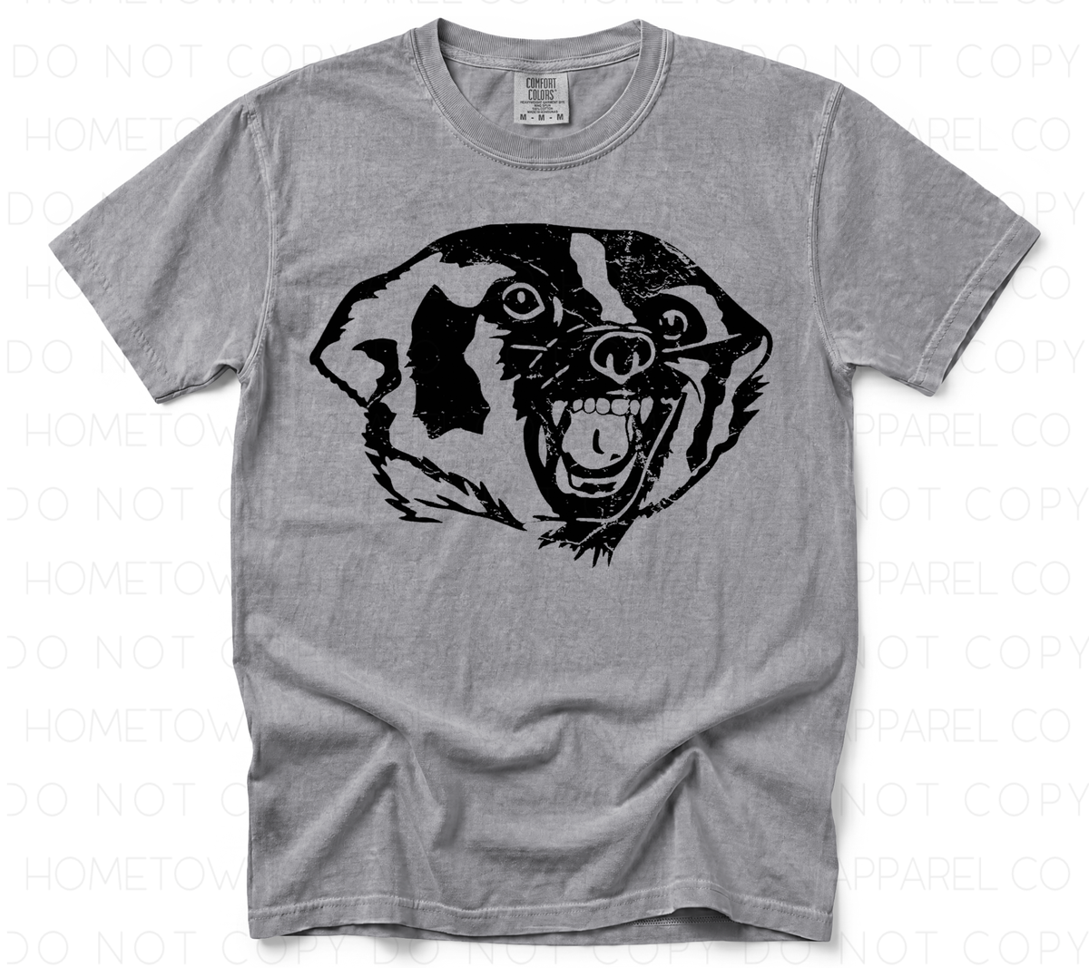 Retro Badger Mascot Tee