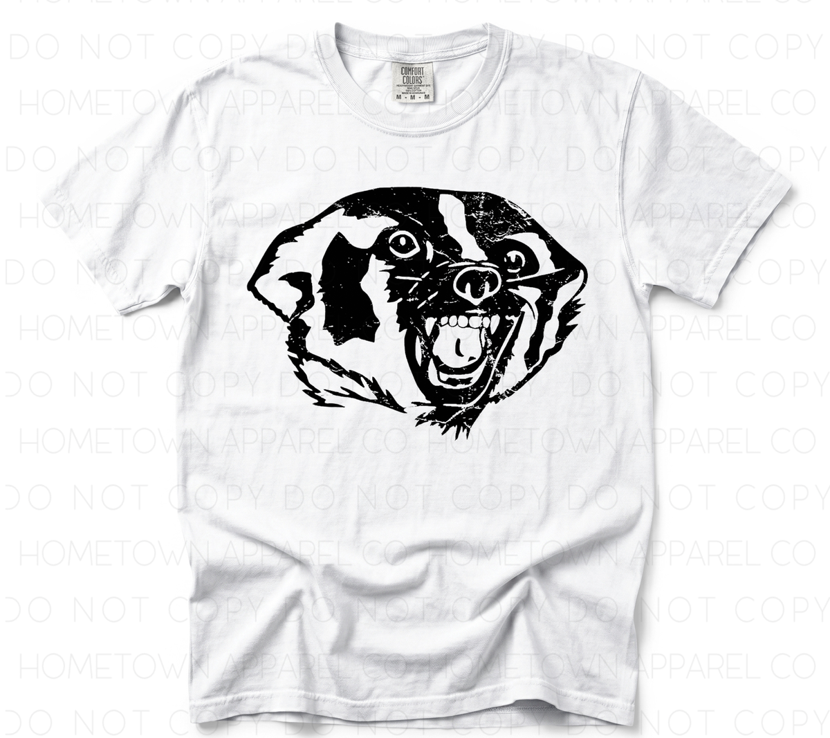 Retro Badger Mascot Tee