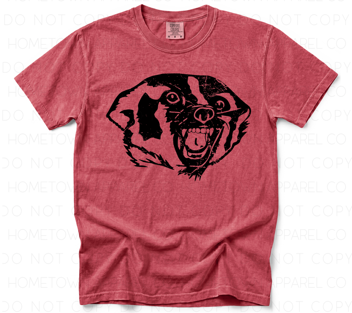 Retro Badger Mascot Tee
