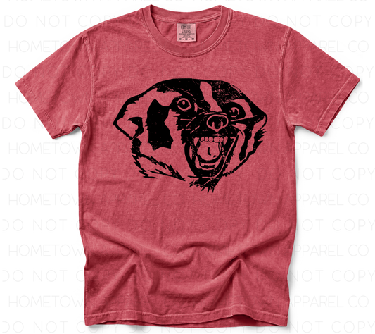 Retro Badger Mascot Tee