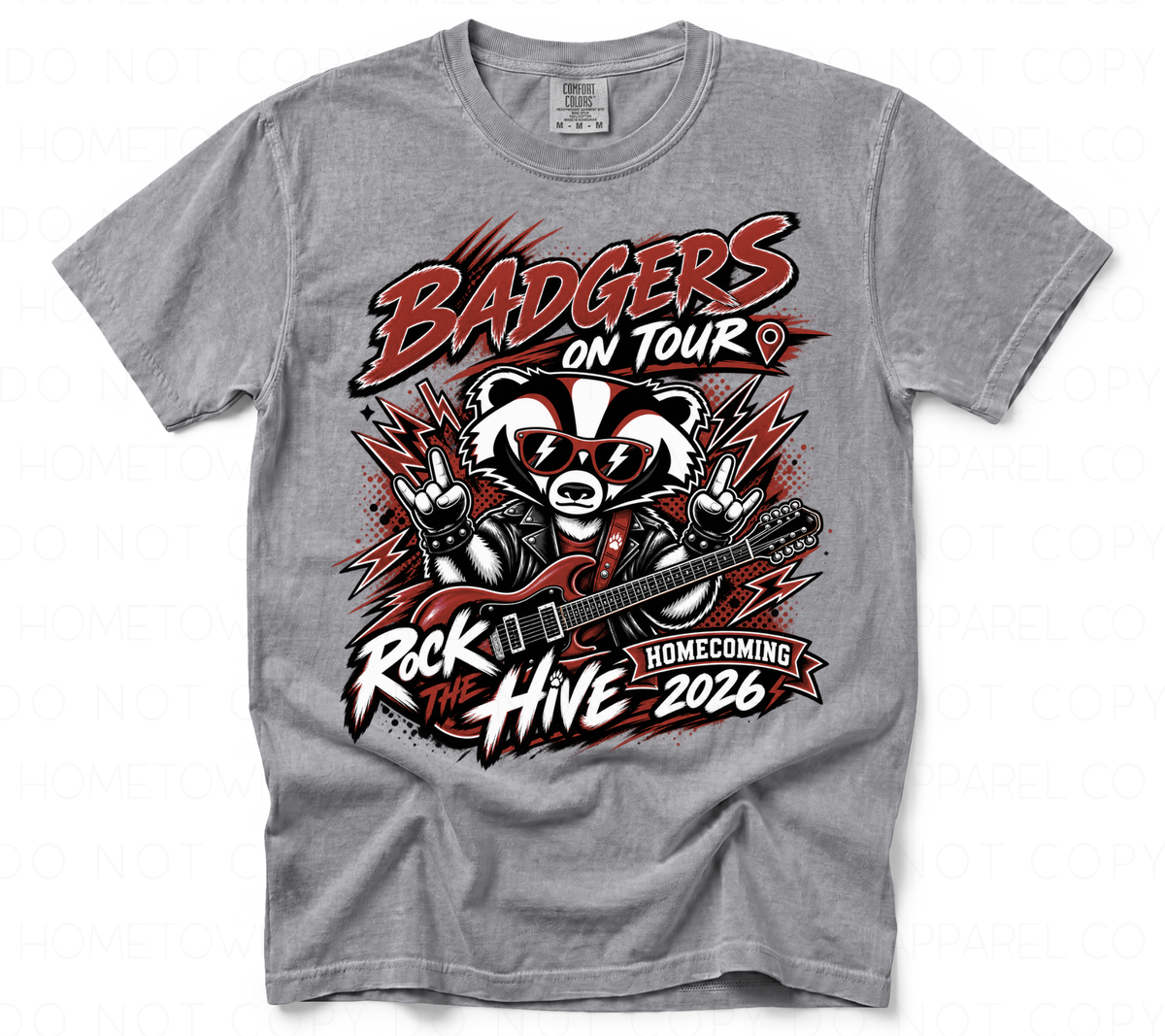Badgers Rock the Hive Comfort Colors