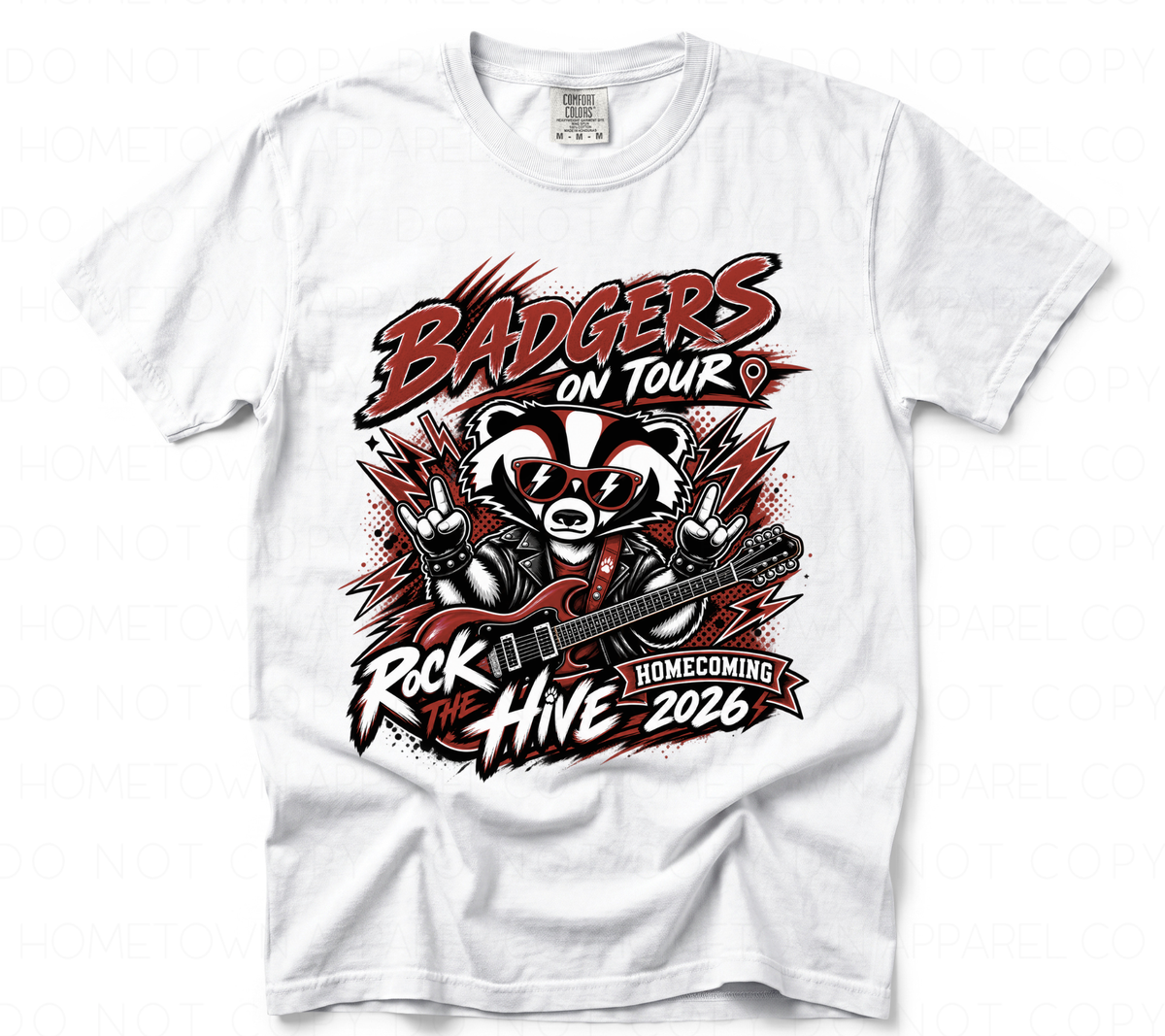 Badgers Rock the Hive Comfort Colors