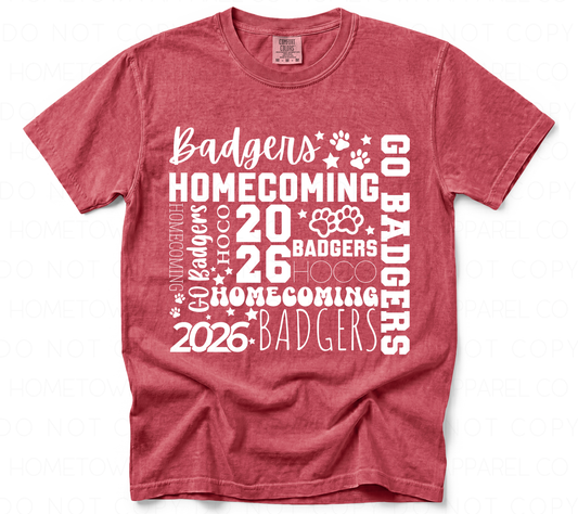 Badgers Homecoming 2026 Comfort Colors