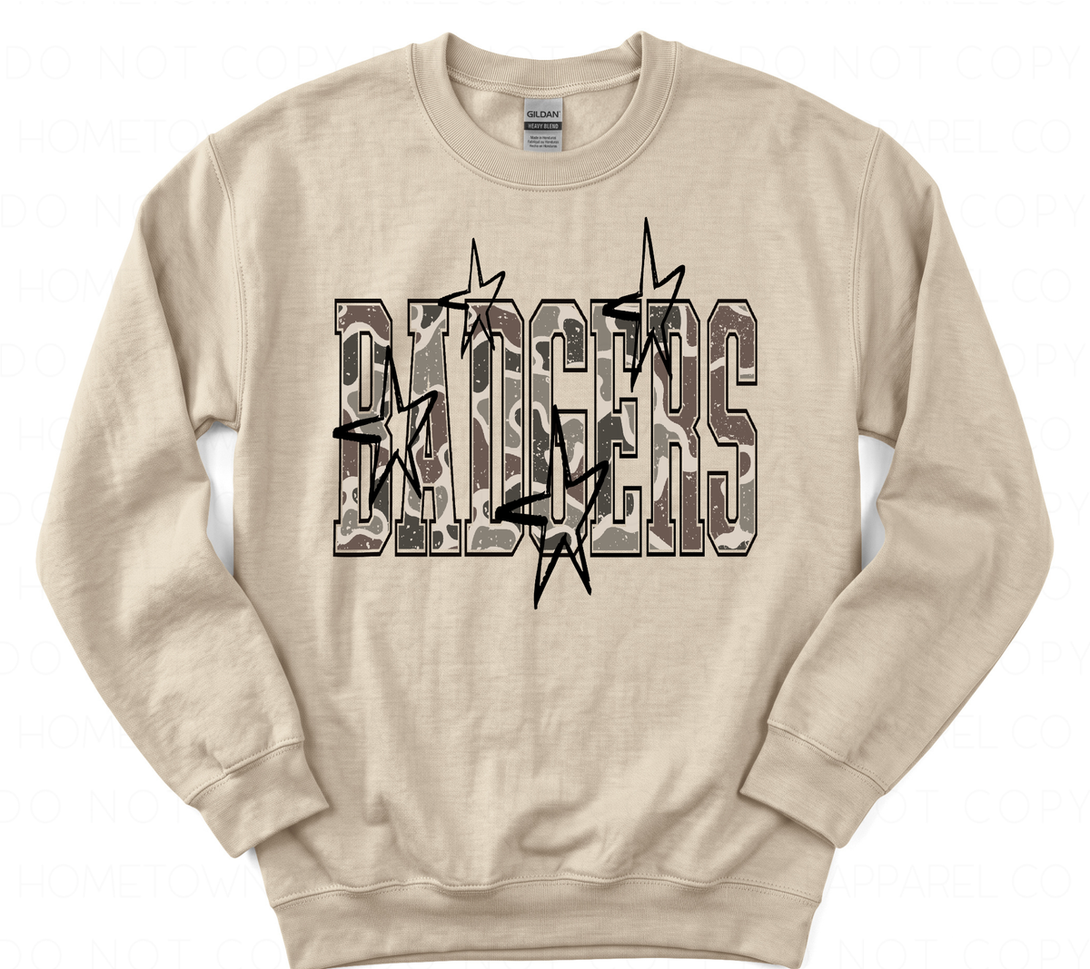 Camo Varsity Badgers Sweatshirt