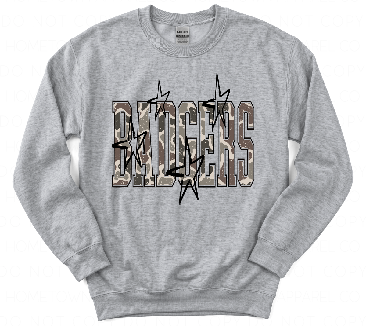 Camo Varsity Badgers Sweatshirt