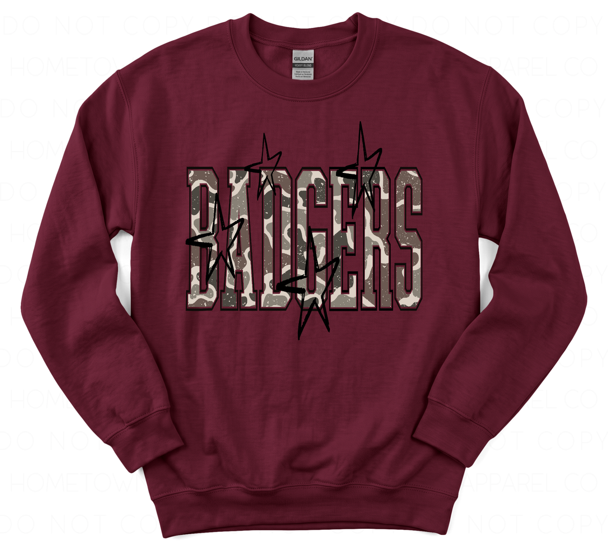 Camo Varsity Badgers Sweatshirt