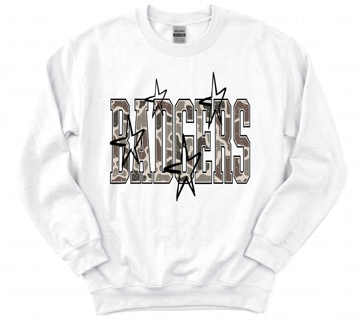 Camo Varsity Badgers Sweatshirt