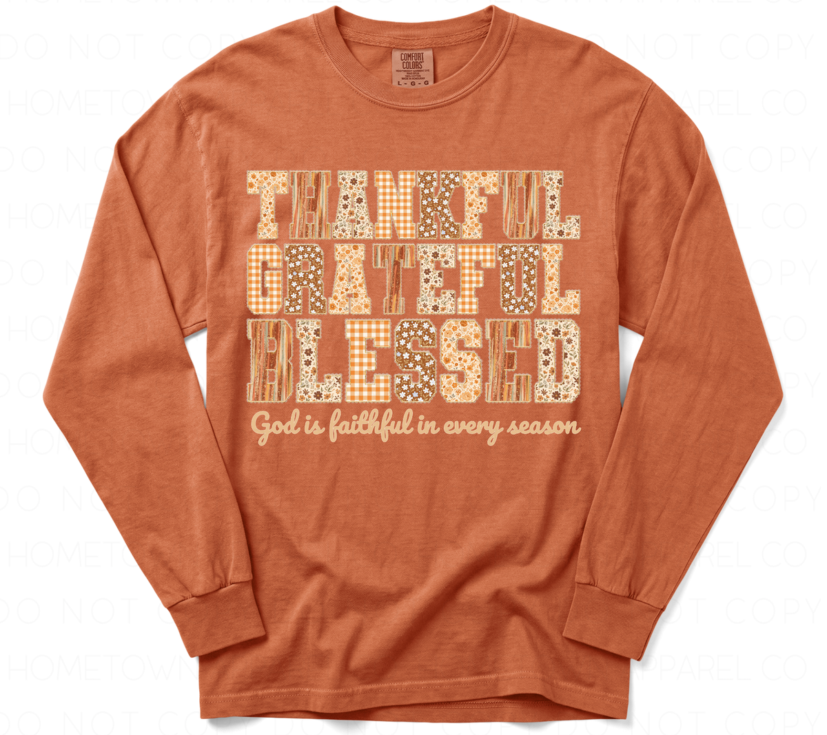 Thankful Grateful Blessed -Comfort Colors