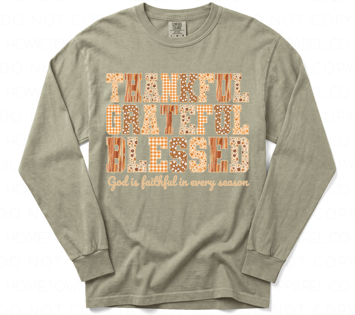 Thankful Grateful Blessed -Comfort Colors