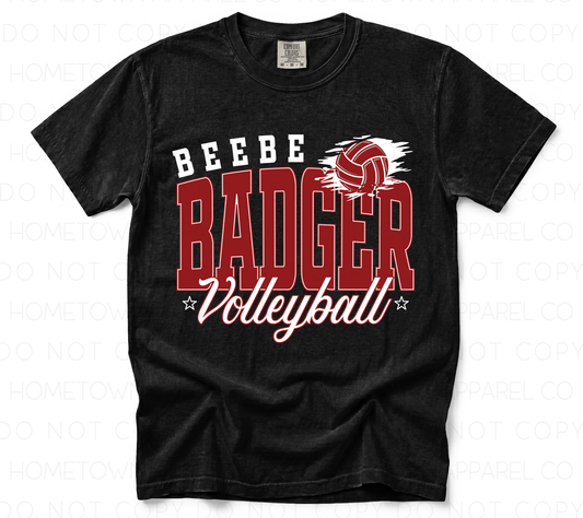Beebe Badger Volleyball Tee