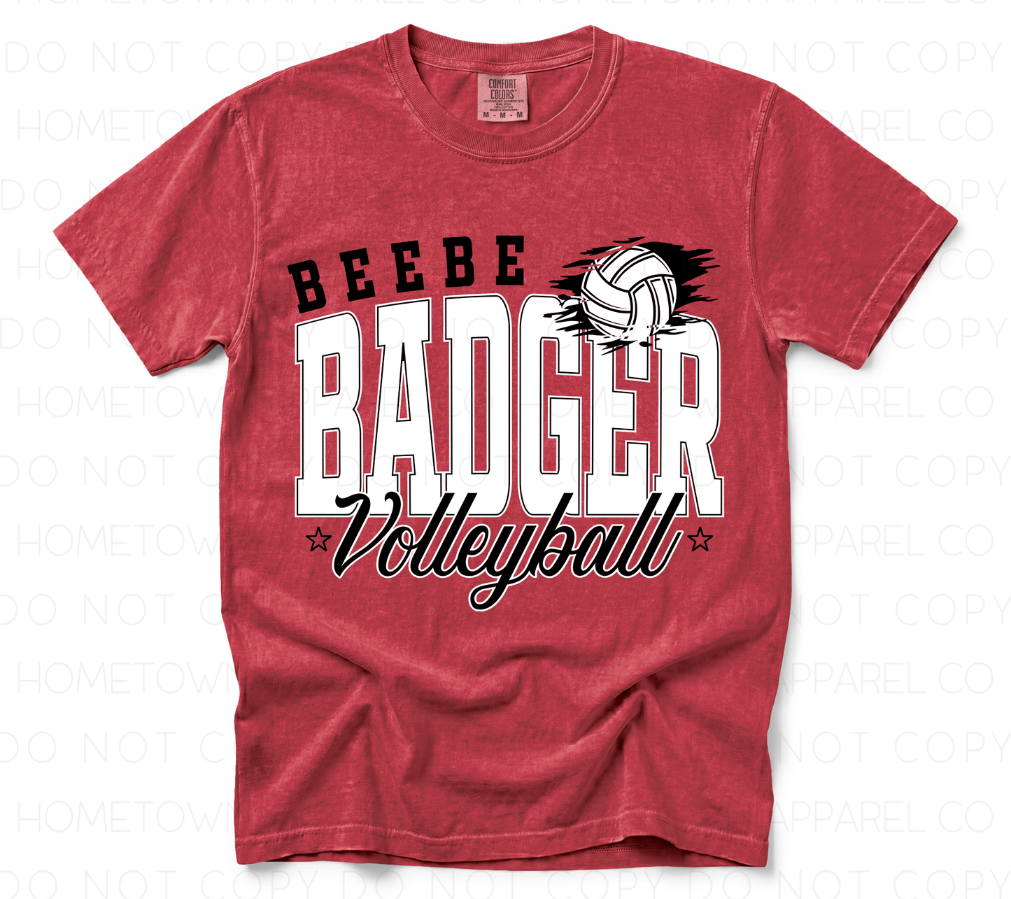 Beebe Badger Volleyball Tee