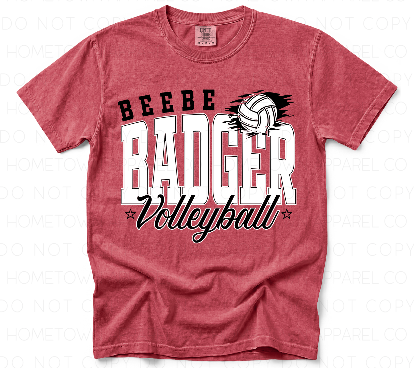 Beebe Badger Volleyball Tee