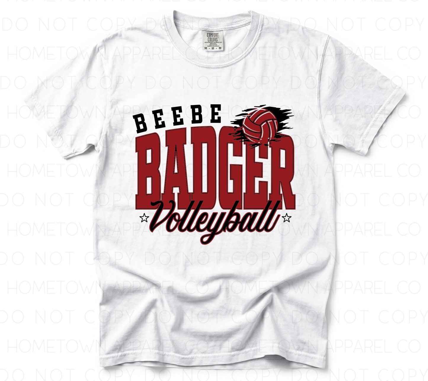 Beebe Badger Volleyball Tee