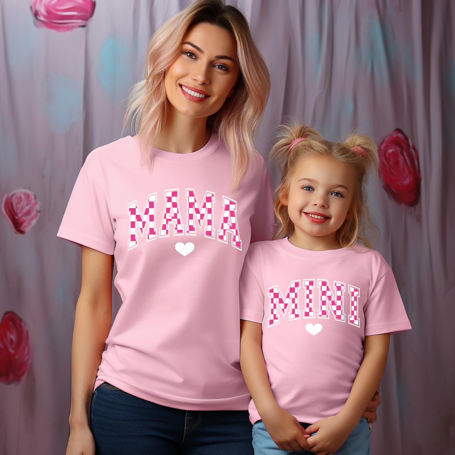 Mama & Mini Checks Short Sleeve Tee