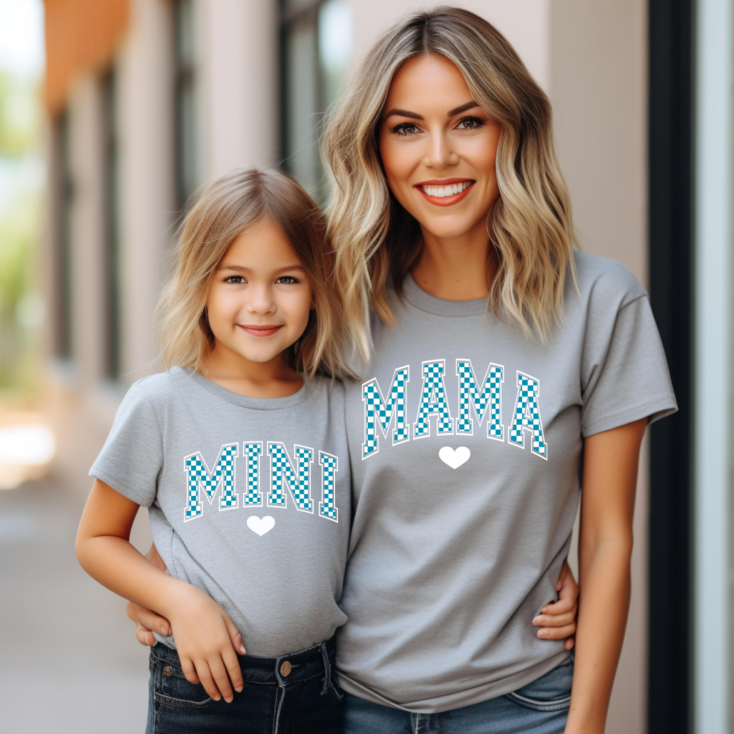 Mama & Mini Checks Short Sleeve Tee